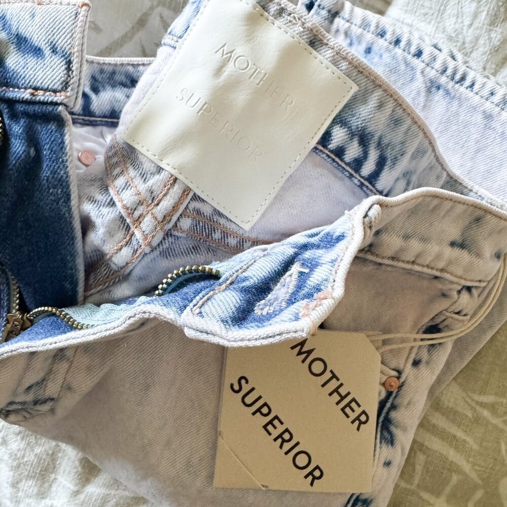 Mother Denim Pink Wash High-Waisted Rider Ankle Jeans Size 26 NWT - Picture 6 of 15